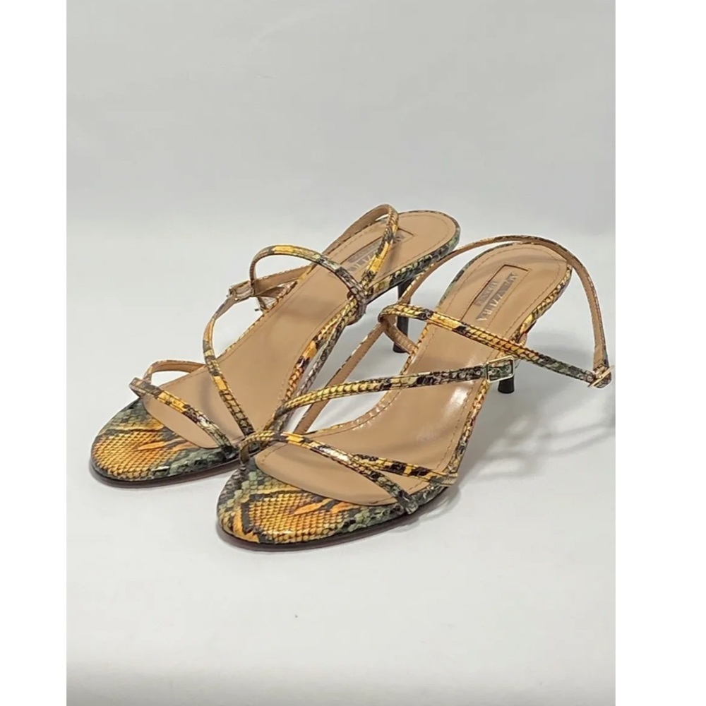 Aquazurra Multicolor Python Embossed Leather Caro… - image 4